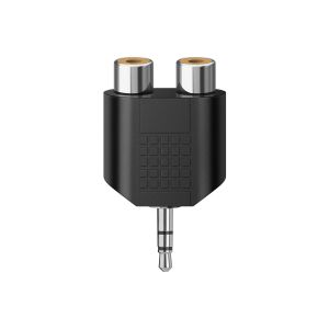 Adaptador de plug 3,5 mm a 2 jacks RCA, estéreo