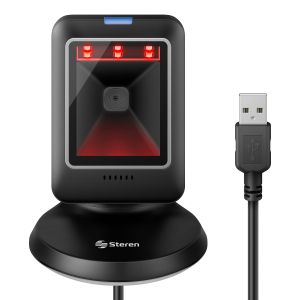 Lector de códigos de barras y QR (2D) USB omnidireccional para escritorio